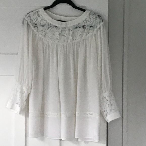 Rachel Zoe Tops - Rachel Zoe white lace blouse..